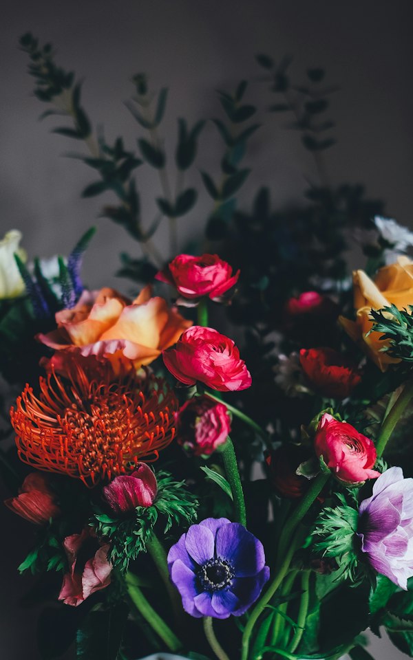Florist working in flower shop